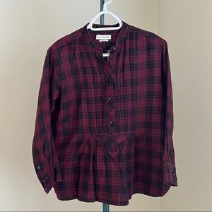 Isabel Marant Etoile Plaid Blouse